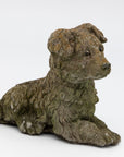 Vintage Reconstituted Stone Dog Terrier, English Mid 20th C.