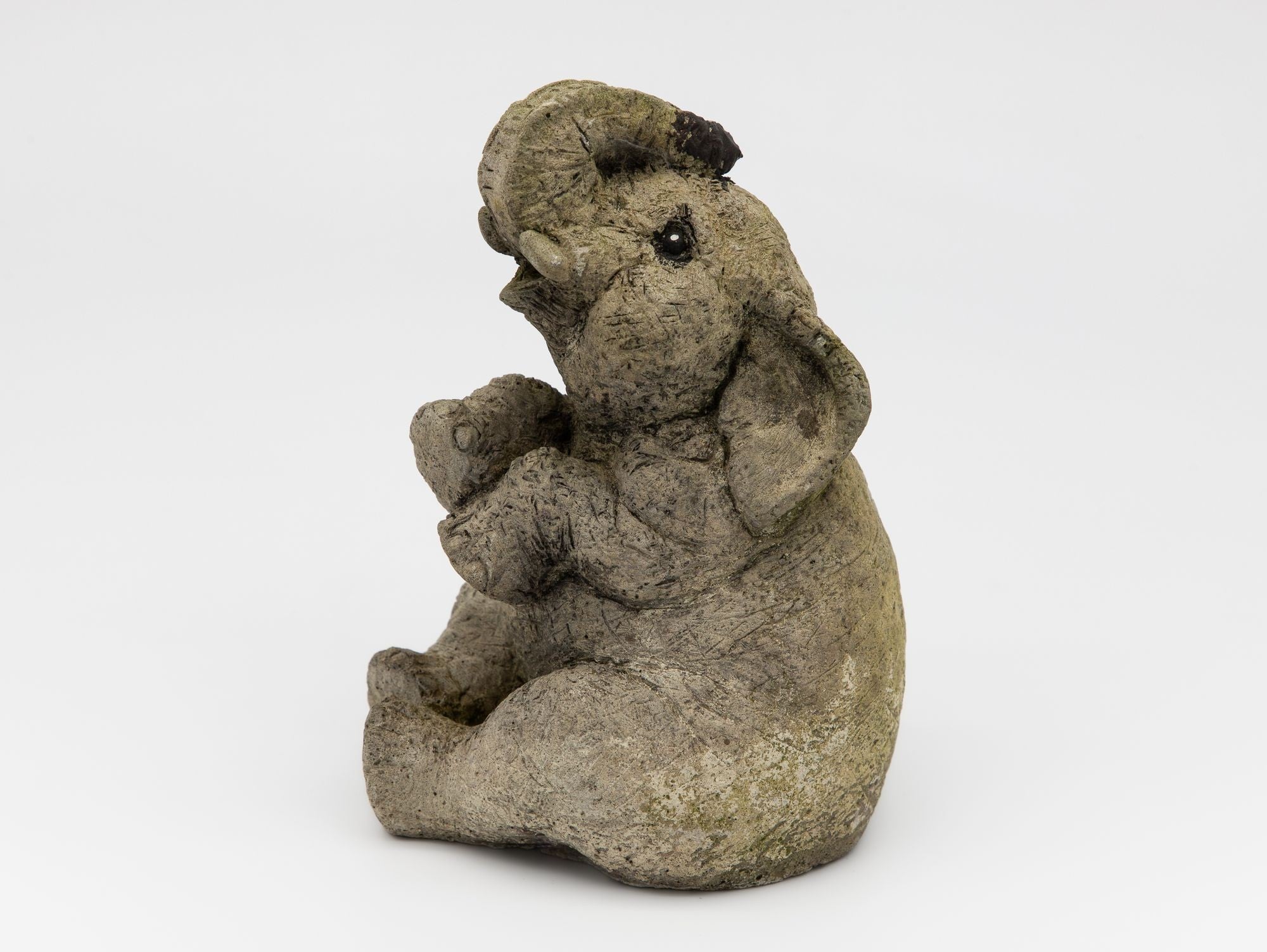 Composite Stone Elephant Garden Statue, England Late 20th C.
