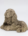 Vintage Reconstituted Stone Puppy or Dog Spaniel Garden Ornament, 20th Century