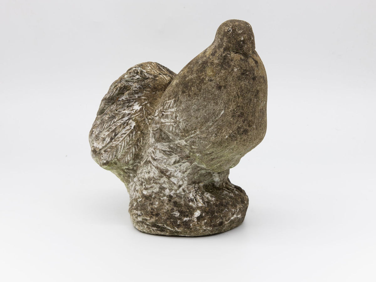 Reconstituted Stone Dove Garden Ornament, English Mid 20th C,