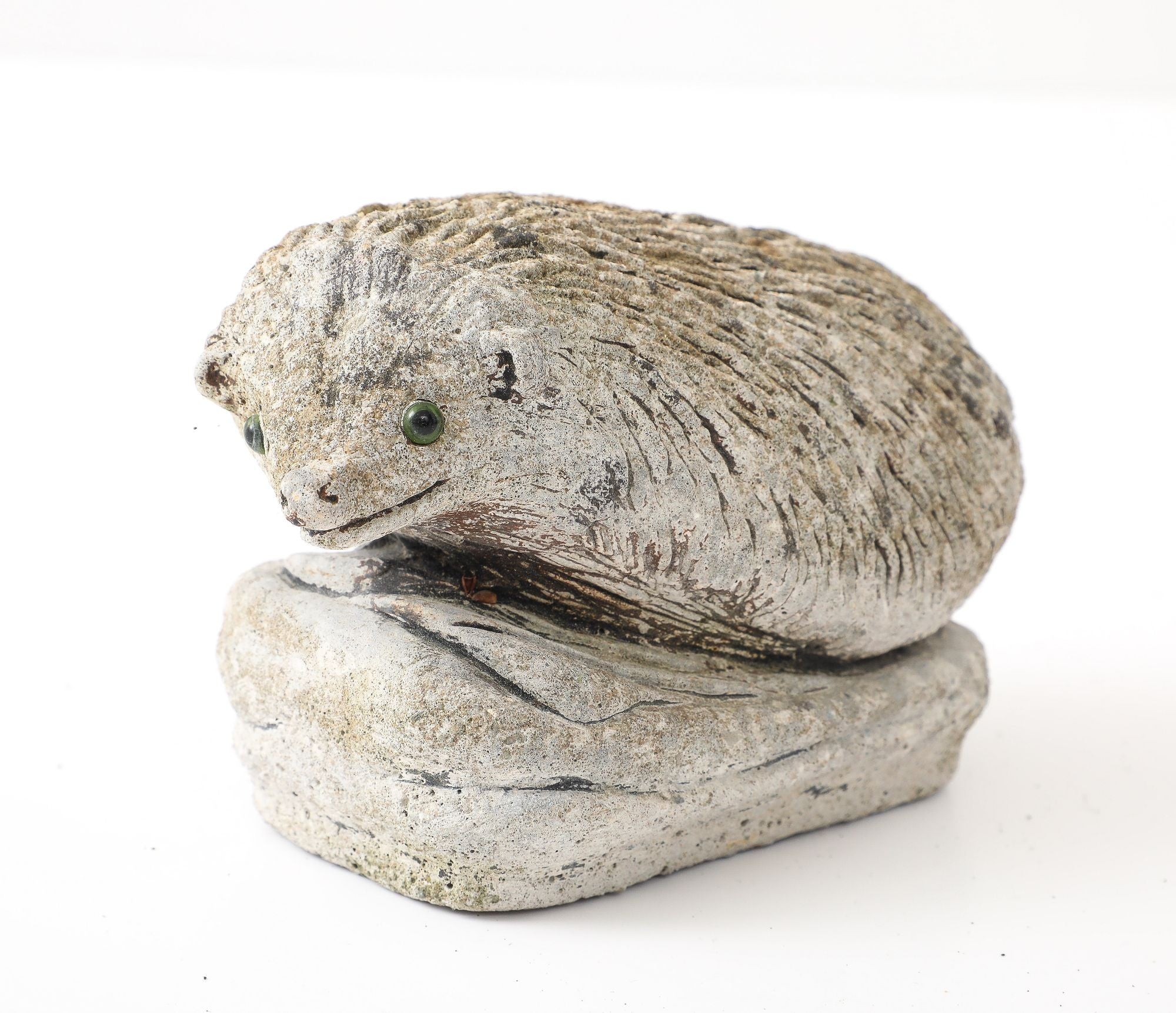 Reconstituted Stone Hedgehog Garden Ornament, 20th Century