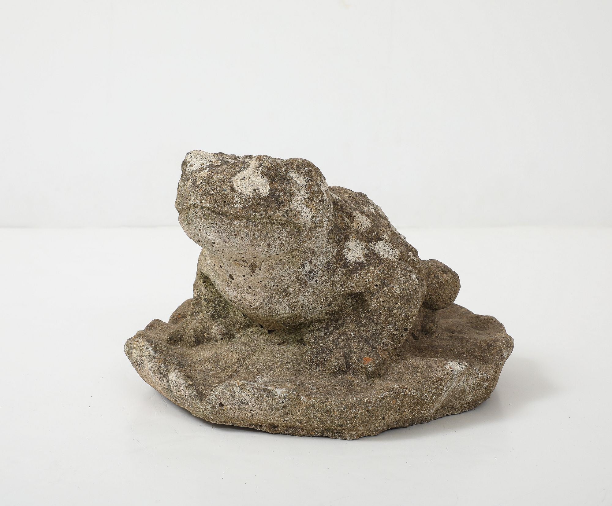 Reconstituted Stone Frog Garden Ornament, 20th Century