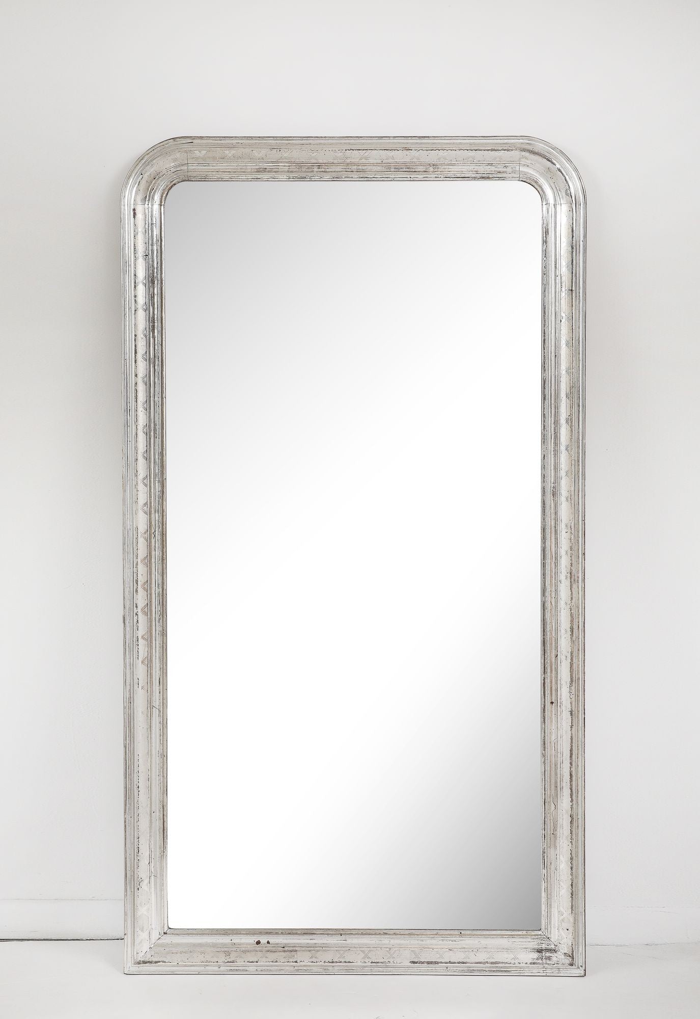 French Silver Gilt Louis Philippe Mirror, Late 19th C.