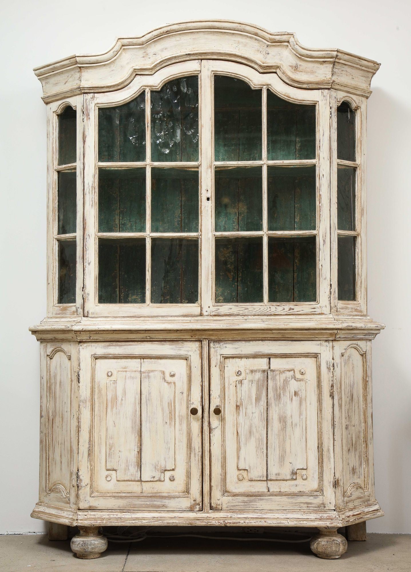 Early 19th century Swedish Vitrine White Painted Pine