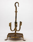 Spanish Gilt Iron Triple Candlestick or Stand, 1950s
