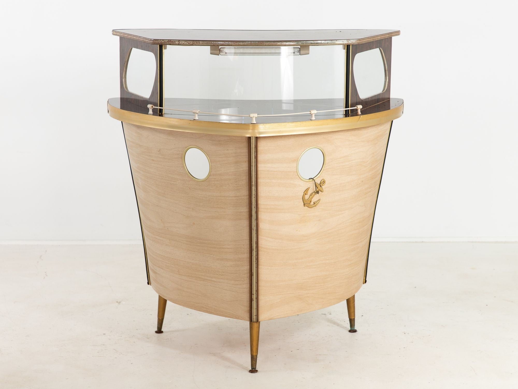 1960s Cocktail Bar in the Shape of a Boat Bow, England 1960s