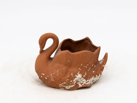 Small Swan Terracotta Vase or Planter, English Late 20th C