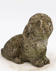 Vintage Reconsitituted Stone Spaniel Puppy or Dog Garden Ornament, Mid 20th C.