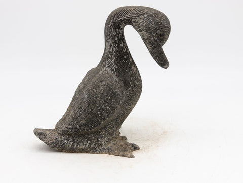 Spelter Zinc Duck with Glass Eyes, England Early 20th C.