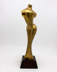 Modernist Style Female Brass Sculpture, USA 1970s
