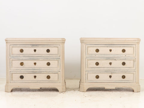 Pair of Gustavian Style Chests of Drawers, Early 20th C.