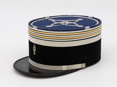 Vintage French Military Academy Officers Hat, Mid Century