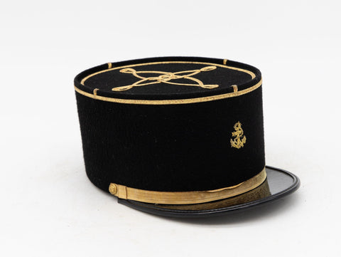 Vintage French Military Academy Officers Hat, Mid Century