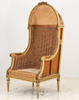 French Louis XV Style Carved Balloon Porters Chair, 19th Century