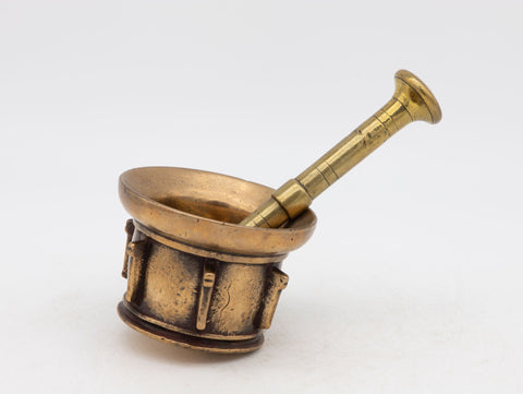 Antique Vintage Brass Mortar and Pestle