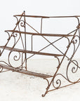 Scrollwork Four Tier Iron Plant Stand or Etagere, England Mid 20th Century