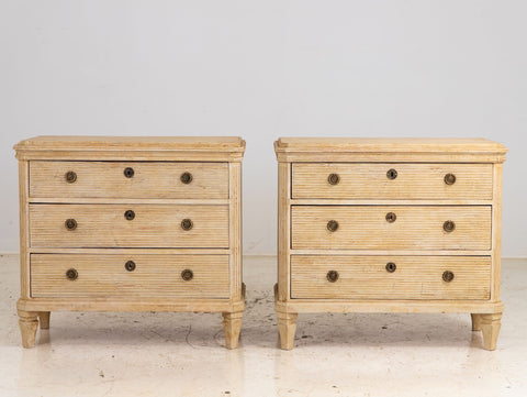 Pair of Gustavian Style Chests of Drawers, Early 20th C.