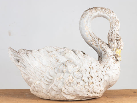 Reconstituted Stone Swan Planter, English Early 20th Century