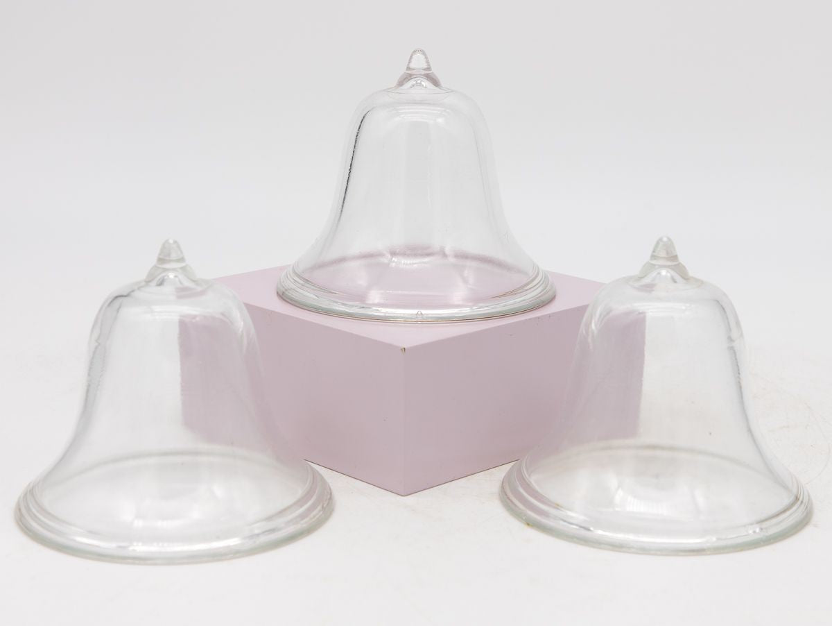 Set of 3 Glass Garden Cloches, English Mid 20th c.