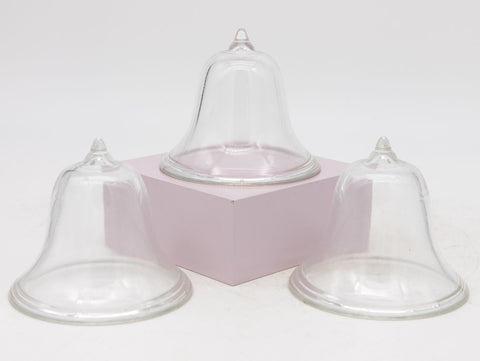Set of 3 Glass Garden Cloches, English Mid 20th c.