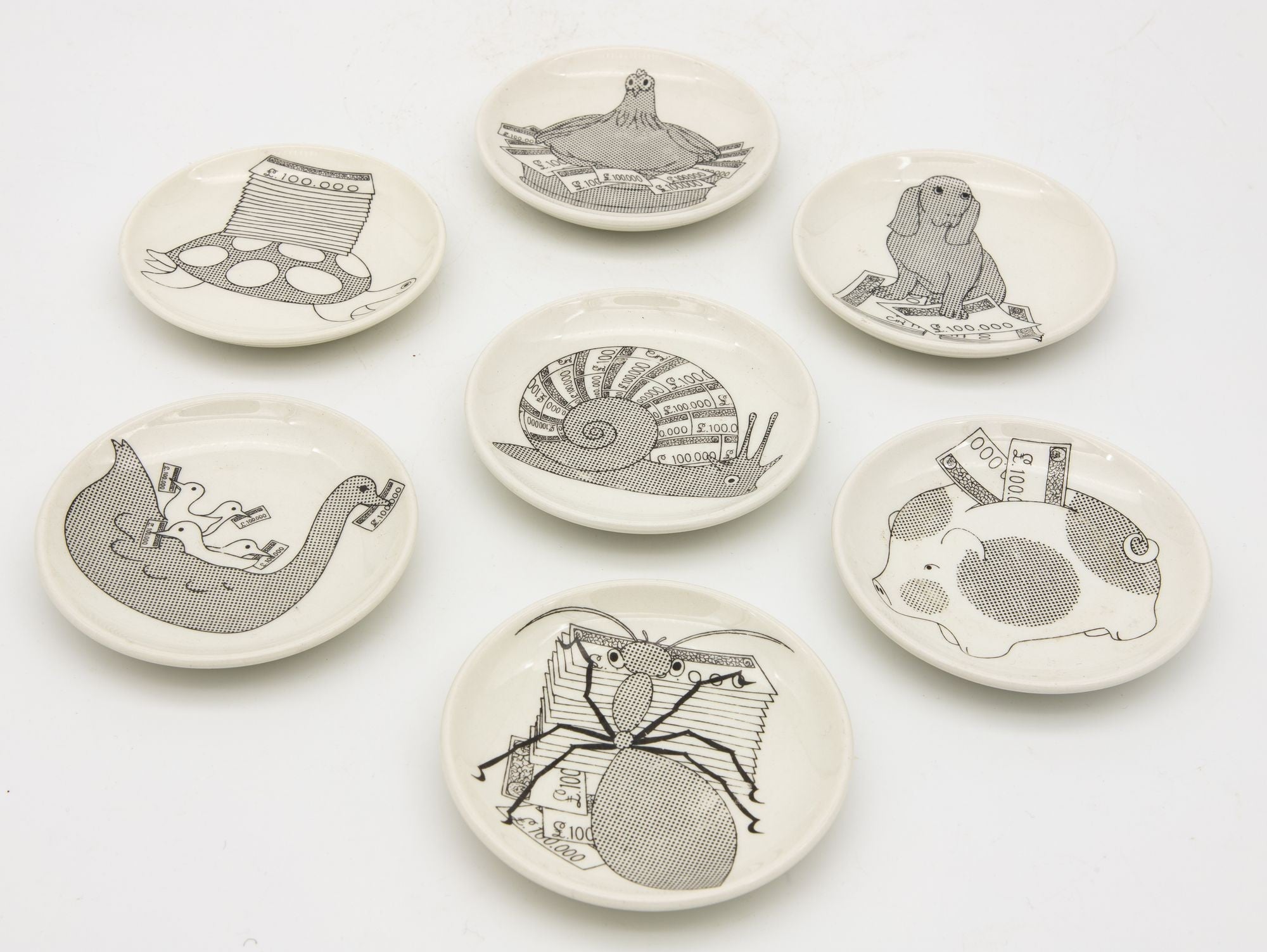 Set of Fornasetti Coasters - Snails