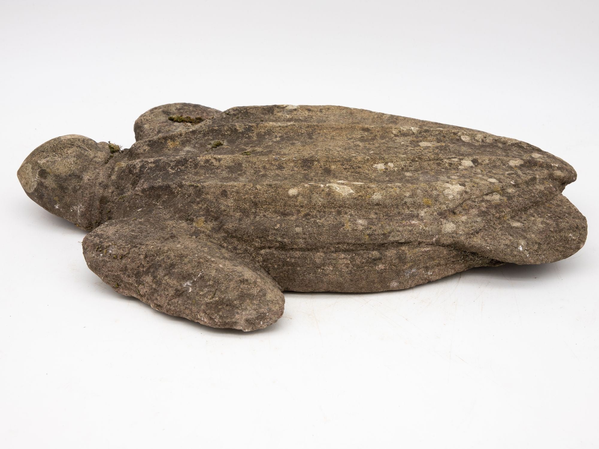 Vintage Reconstituted Stone Turtle Garden Ornament, England mid 20th Century