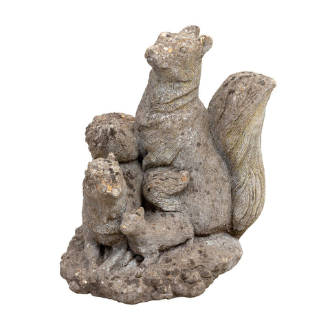 Squirrel Family Garden Ornament