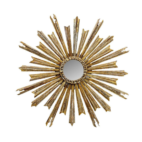 Silver Gilt Sunburst Mirror, 20th Century