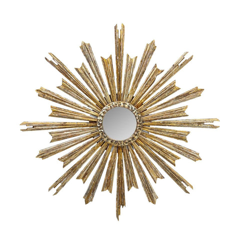 Silver Gilt Sunburst Mirror, 20th Century