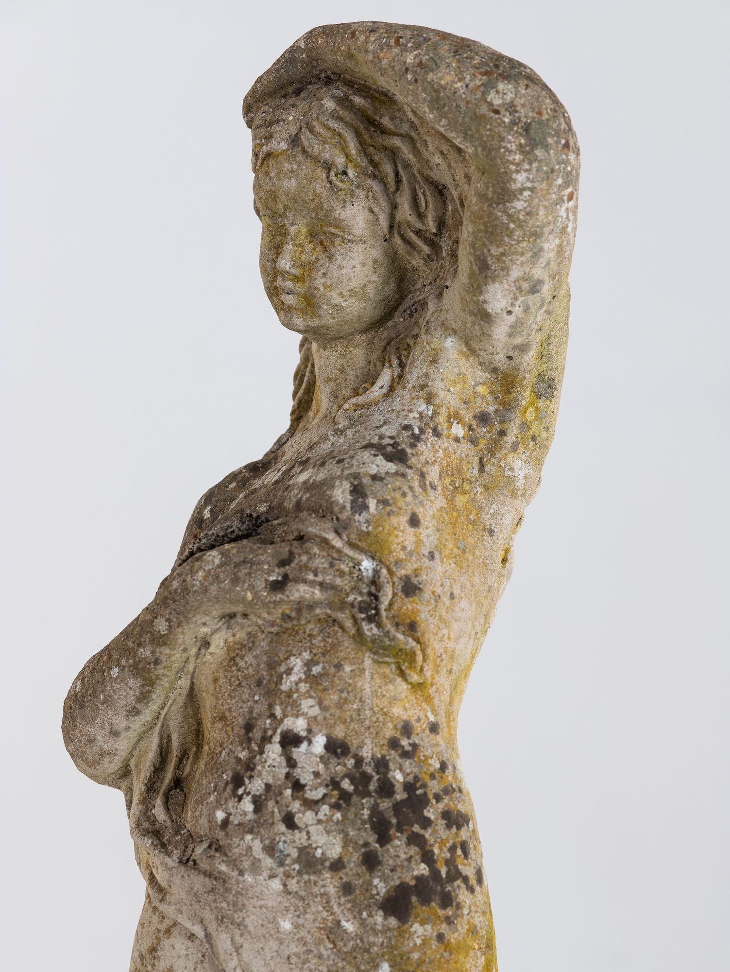 Composite Stone Figure of Venus Emerging from a Shell, England Mid 20th C.
