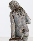 Composite Stone Weathered Garden Statue of Maiden or Goddess, England Mid 20th C.