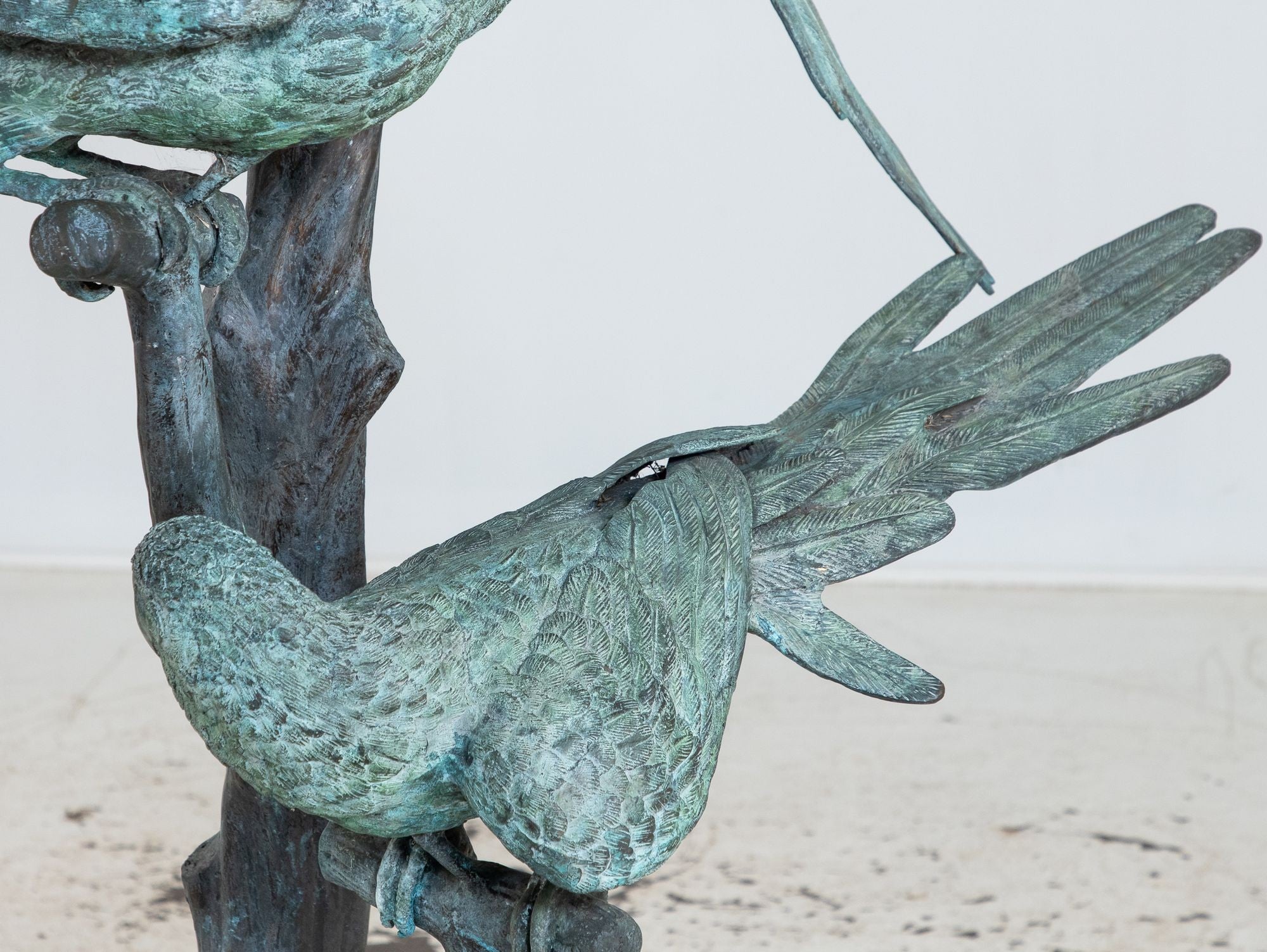 Bronze Sculpture of Three Parrots, Italy Mid 20th C.
