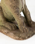 Pair of Composite Stone Boxer Dog Garden Statues, England 1960s