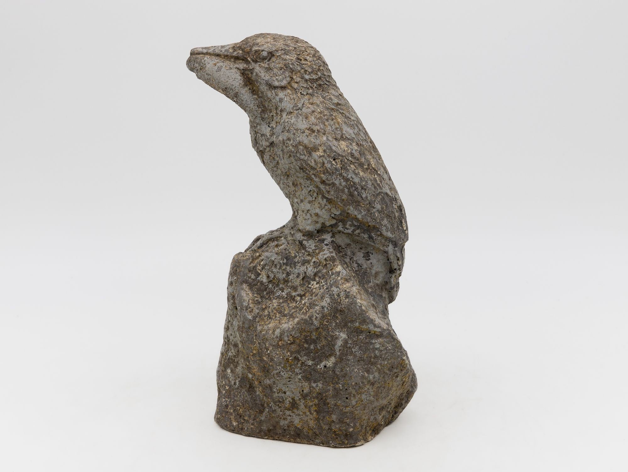 Reconstituted Stone Raven, English Mid 20th C.
