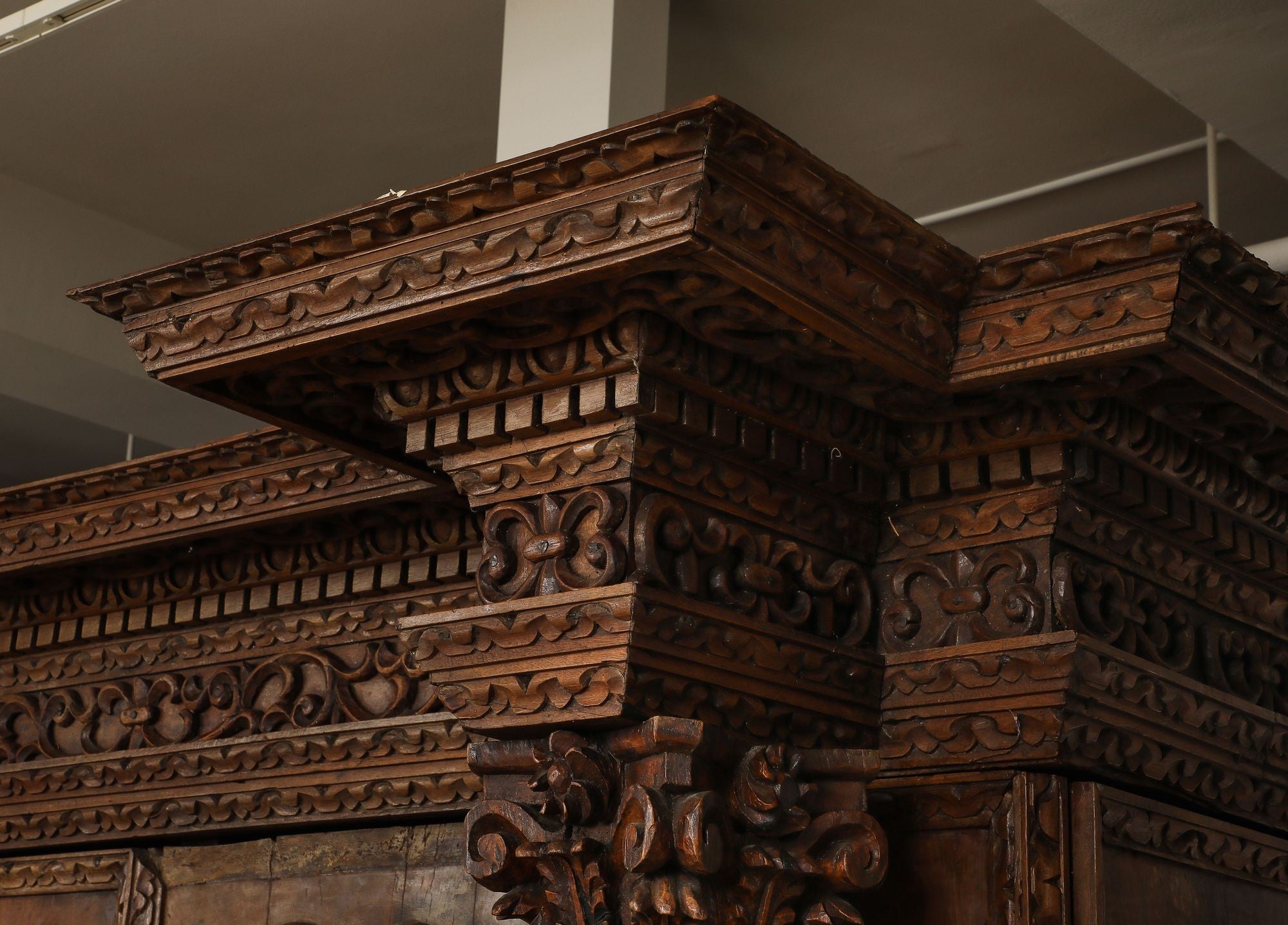 Monumental 18th Century Baroque Italian Walnut Armoire