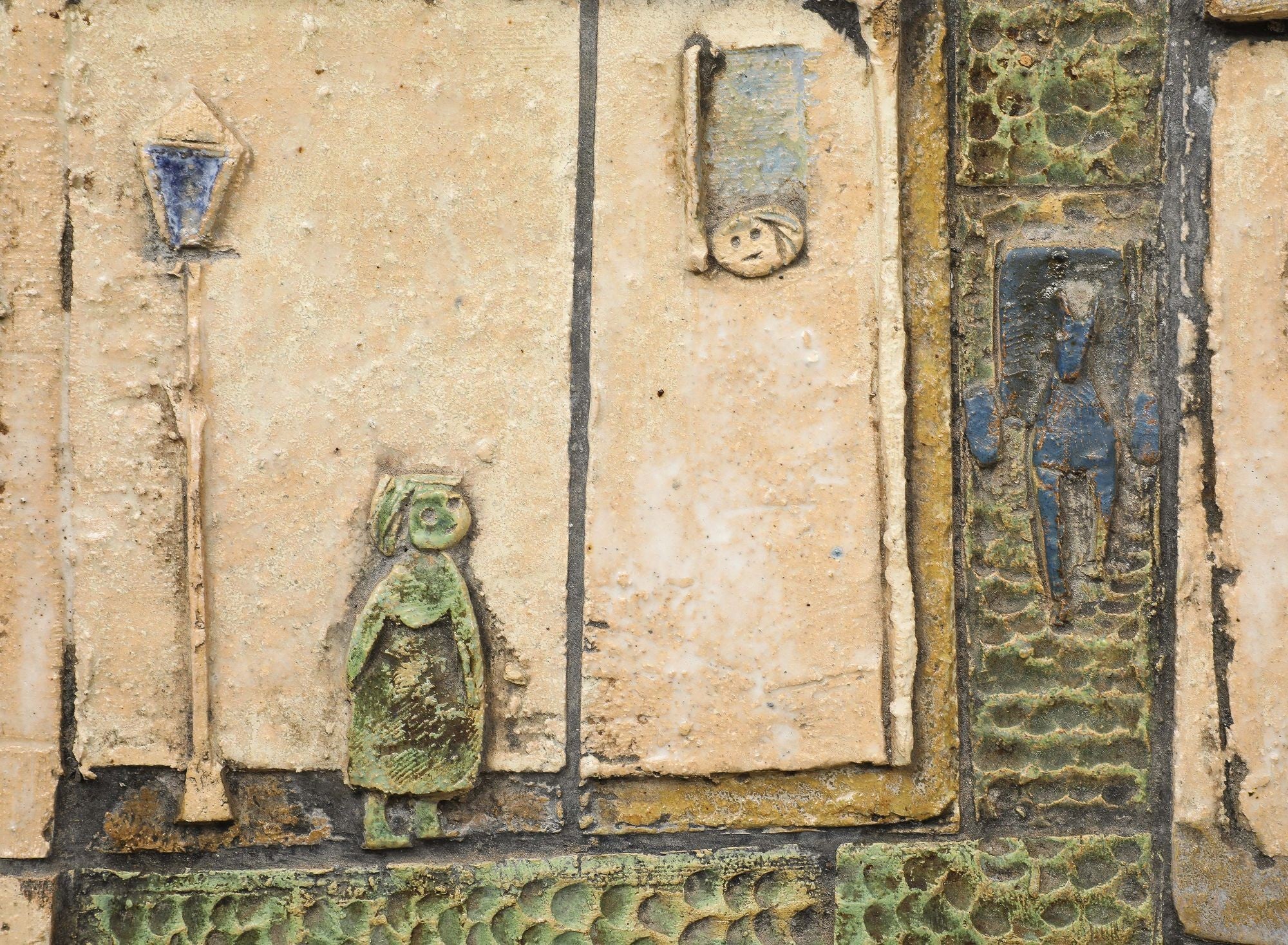 20th Century Glazed Studio Pottery Plaque (France, c. 1960)