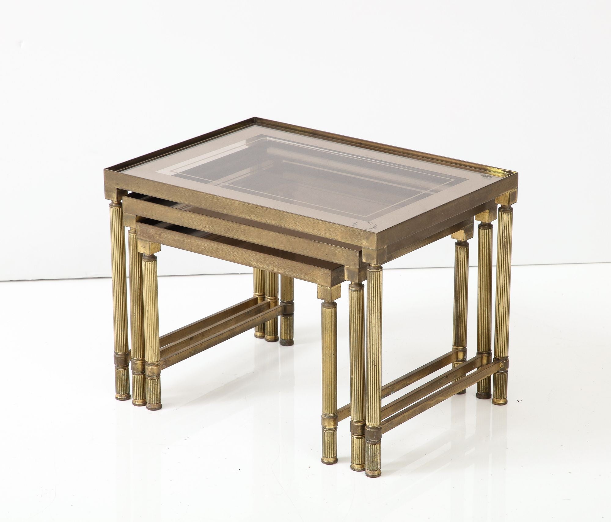 Maison Bagues Trio of Nesting Tables, France Mid 20th Century