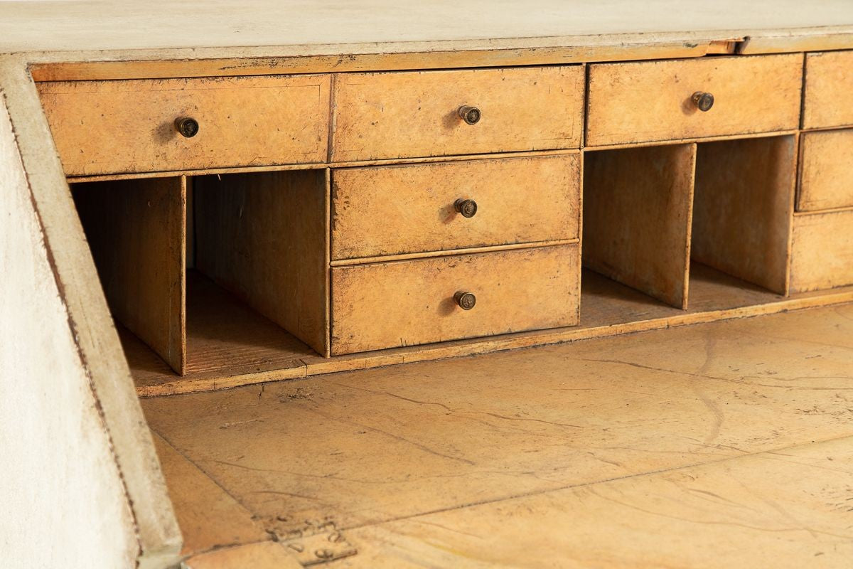 French Painted Secretary Desk with Fallfront, Mid 19th century
