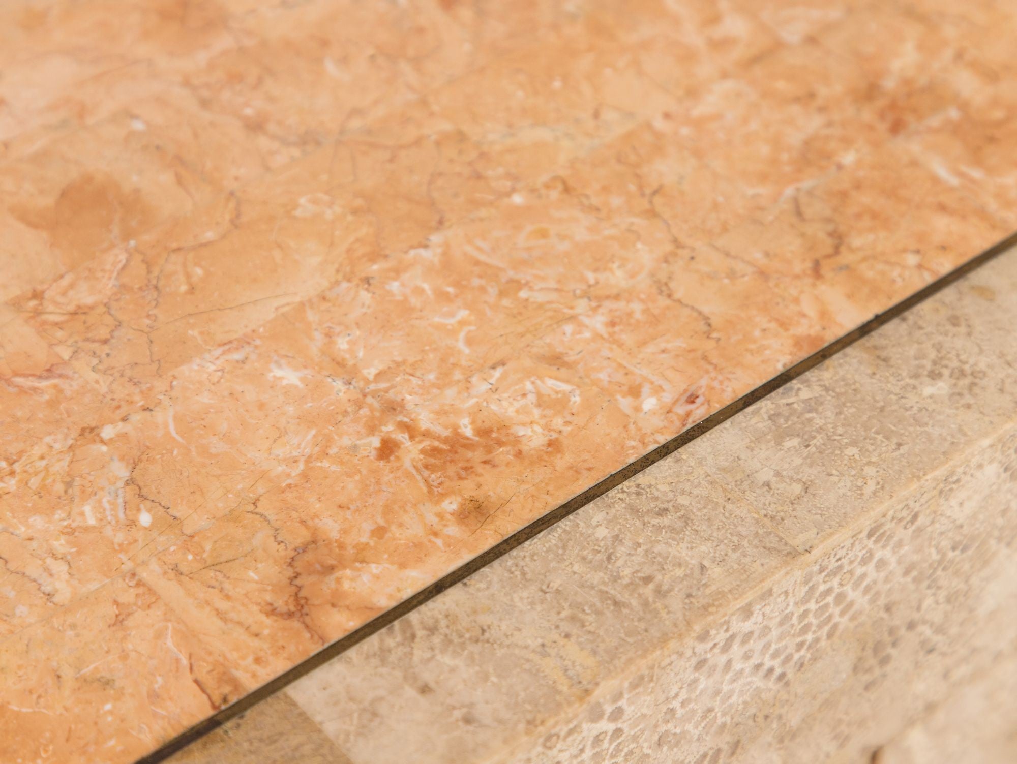 Tessalated Travertine Cabinet, Late 20th C
