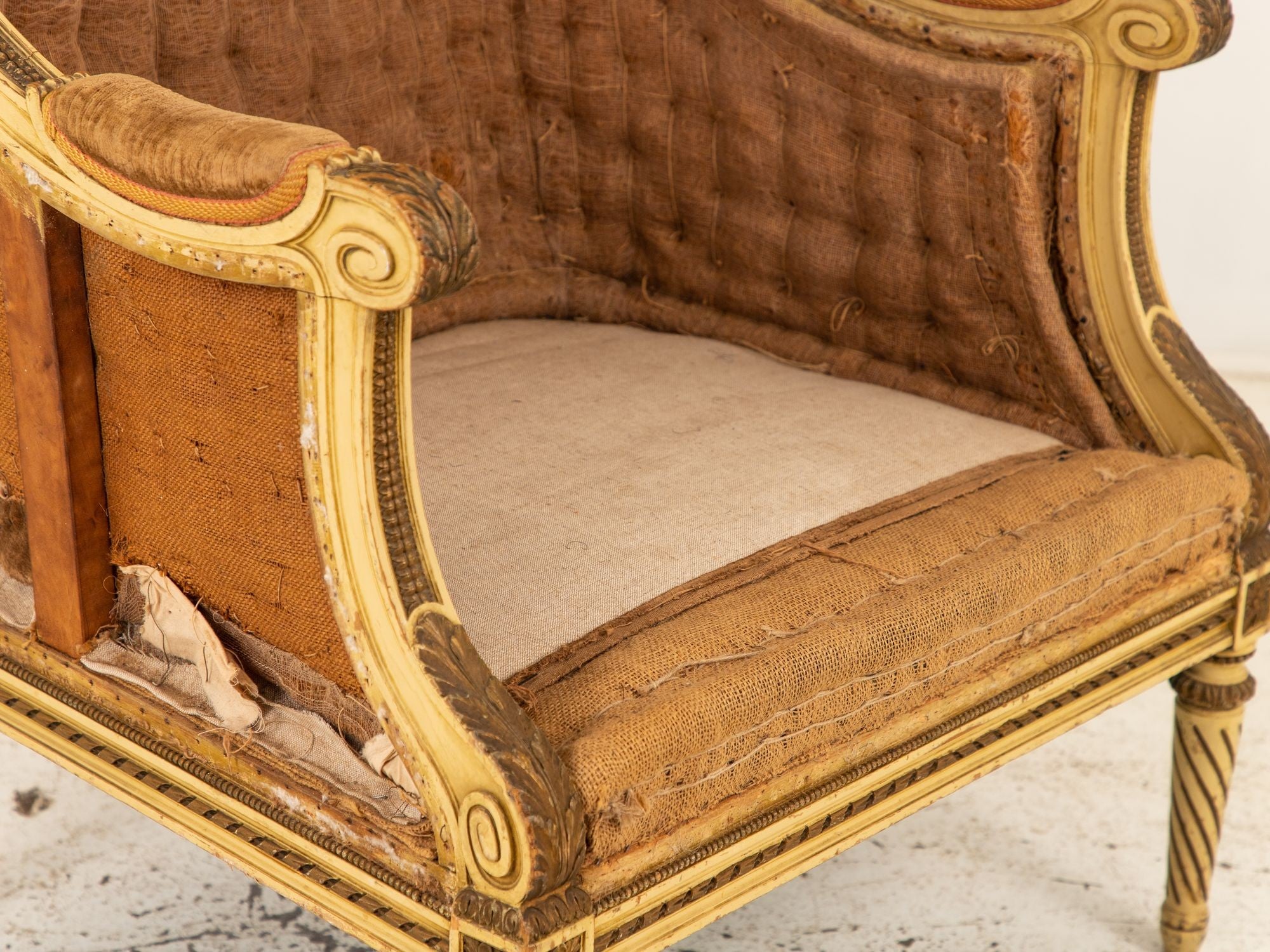 French Louis XV Style Carved Balloon Porters Chair, 19th Century