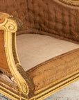 French Louis XV Style Carved Balloon Porters Chair, 19th Century