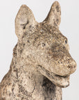 Large Concrete Shepherd Dog Garden Ornament, English mid 20th Century