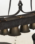 Wrought Iron Latten Bell Stand, Three Tier, English Late 19th C.