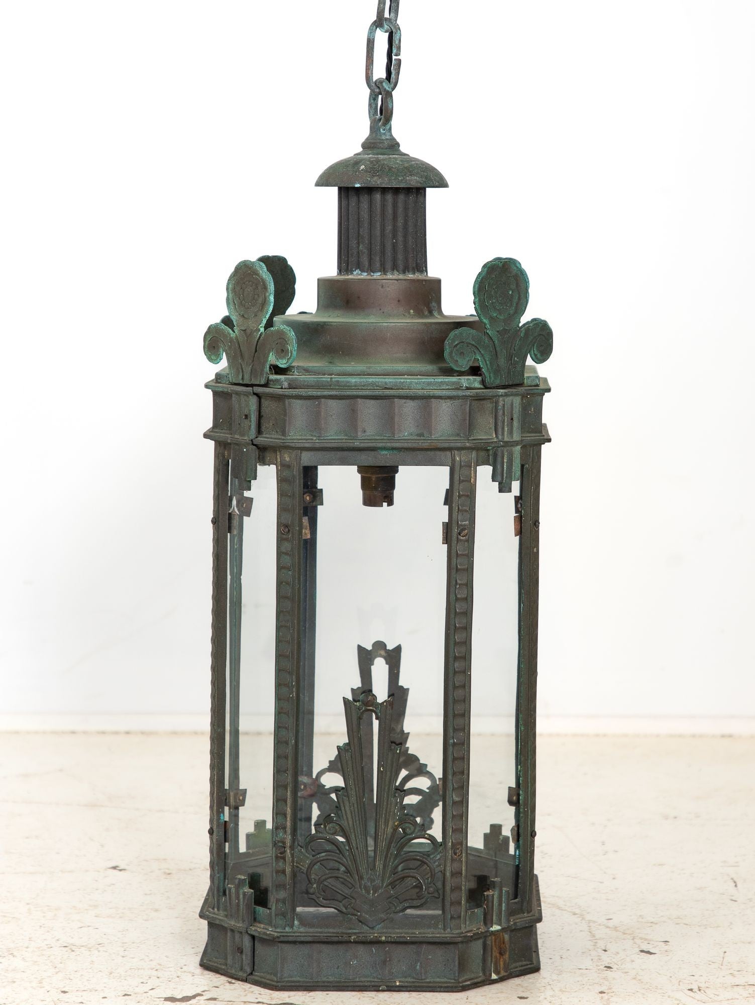 Bronze Art Deco Lantern, Circa 1920-30s