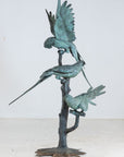 Bronze Sculpture of Three Parrots, Italy Mid 20th C.