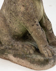 Pair of Composite Stone Boxer Dog Garden Statues, England 1960s