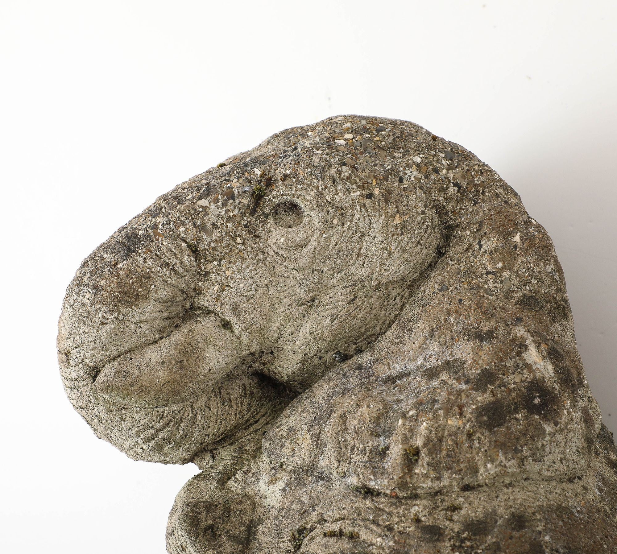 Cast Stone Elephant Garden Statue, France Mid 20th C.