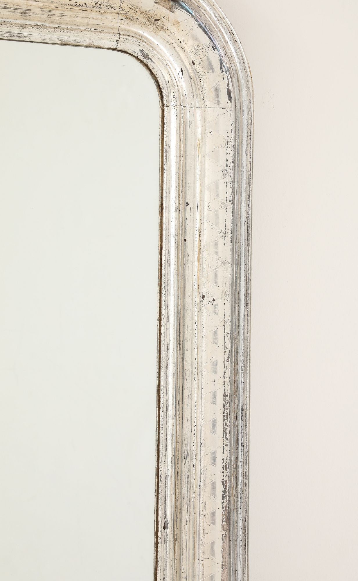 French Silver Gilt Louis Philippe Mirror, Late 19th C.