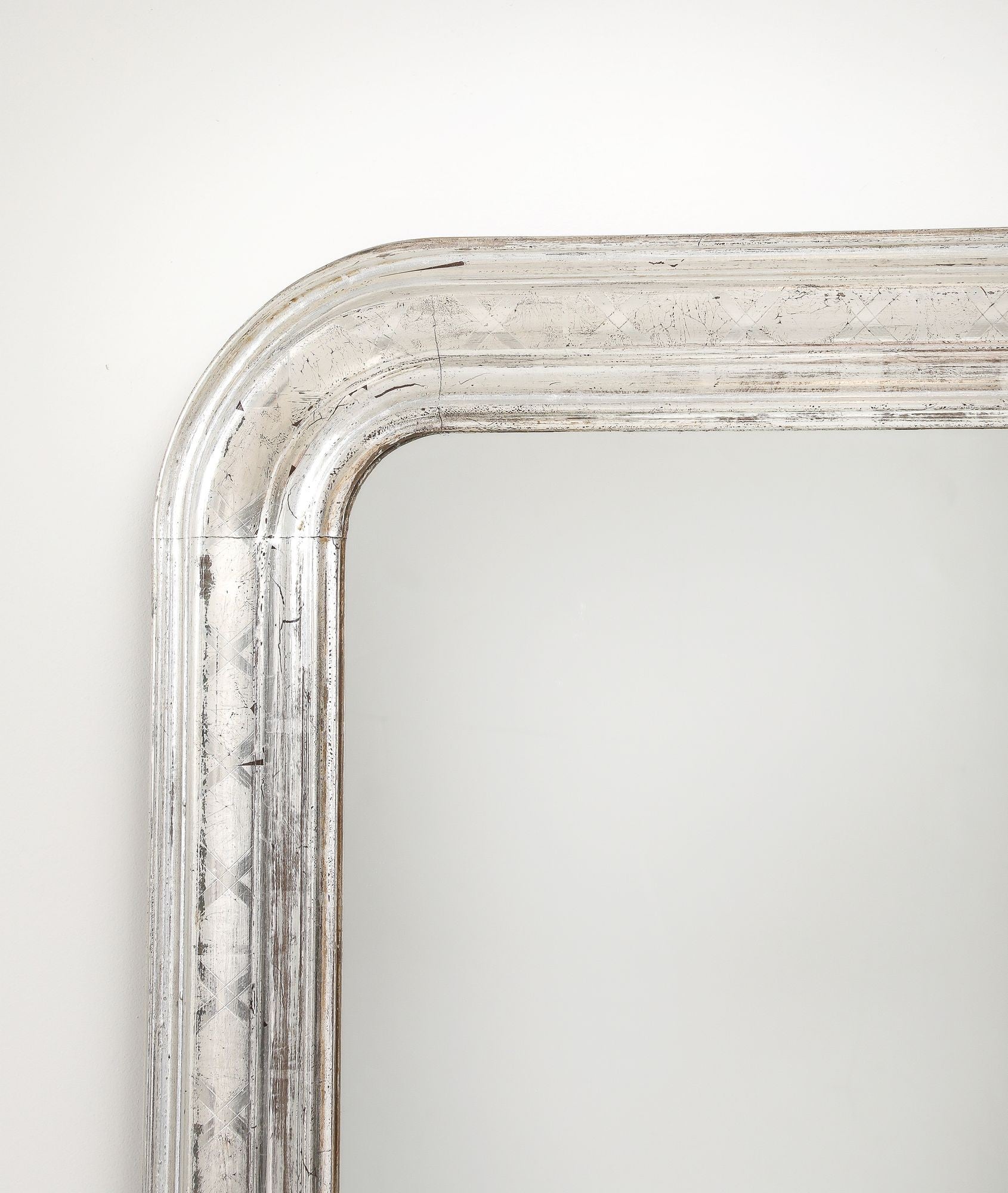 French Silver Gilt Louis Philippe Mirror, Late 19th C.