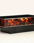 Tortoise Lucite Cocktail Table with Inerior Lights, France 1970s
